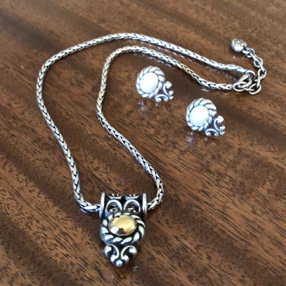 Retired Brighton Moonglow Necklace & Earring Set - Picture 7 of 16